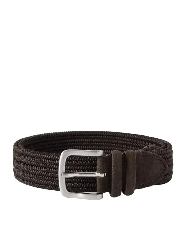 MR P. 3.5cm Suede-Trimmed Woven Belt - Men