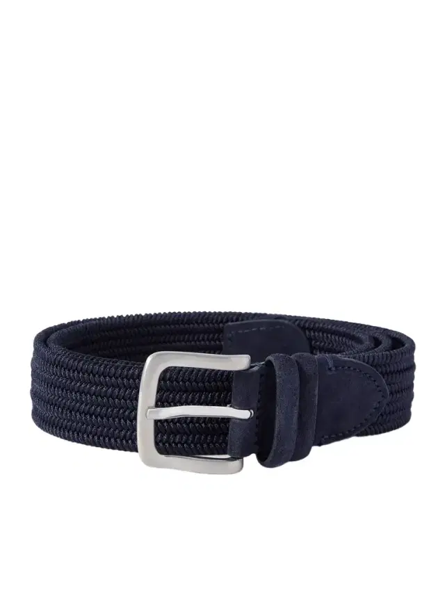 MR P. 3.5cm Suede-Trimmed Woven Belt - Men