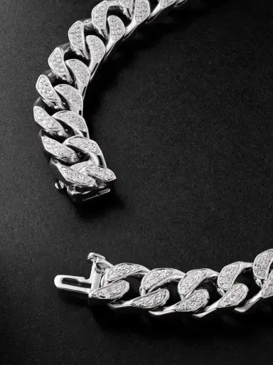 SHAY 18-Karat White Gold Diamond ID Bracelet - Men | Thumbnail 3 SHAY 18-Karat White Gold Diamond ID Bracelet - Men | Thumbnail 3
