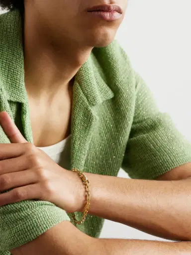 SHAY 18-Karat Gold Diamond Chain Bracelet - Men | Thumbnail 2