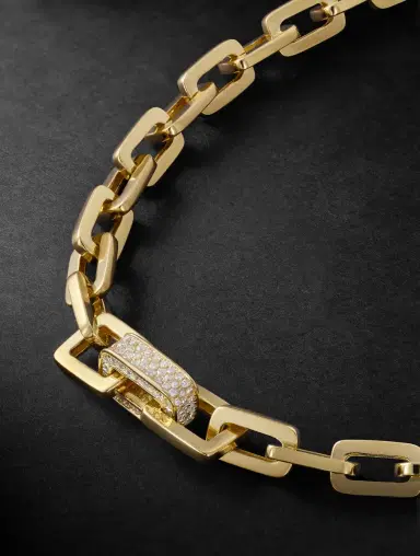 SHAY 18-Karat Gold Diamond Chain Bracelet - Men | Thumbnail 4
