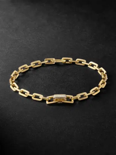 SHAY 18-Karat Gold Diamond Chain Bracelet - Men | Thumbnail 1