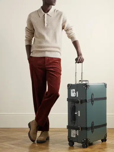 Globe-Trotter No Time To Die Leather-Trimmed Vulcanised Fibreboard Check-In Suitcase - Men | Thumbnail 2 Globe-Trotter No Time To Die Leather-Trimmed Vulcanised Fibreboard Check-In Suitcase - Men | Thumbnail 2