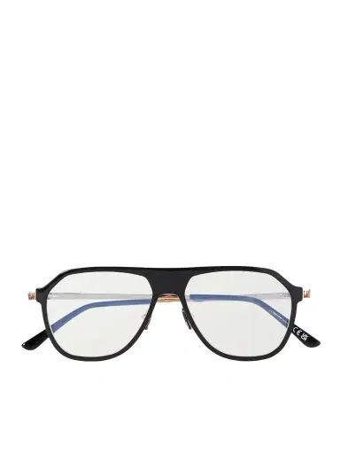Tom Ford Aviator-Style Acetate and Gold-Tone Blue Light-Blocking Optical Glasses - Men | Thumbnail 1
