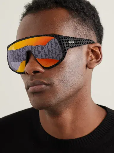DIOR Eyewear Dior3D M1U Round-Frame Textured-Acetate Sunglasses - Men | Thumbnail 2