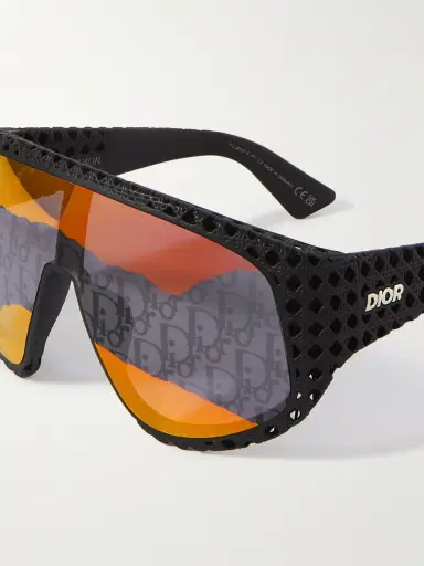 DIOR Eyewear Dior3D M1U Round-Frame Textured-Acetate Sunglasses - Men | Thumbnail 3