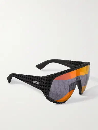 DIOR Eyewear Dior3D M1U Round-Frame Textured-Acetate Sunglasses - Men | Thumbnail 4