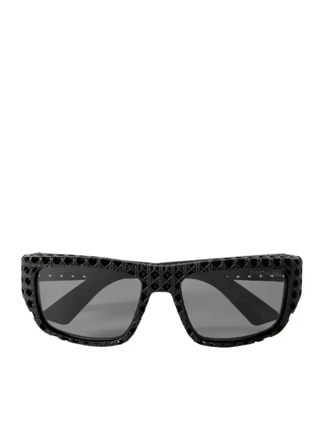 DIOR Eyewear Dior3D S1I Square-Frame Textured-Acetate Sunglasses - Men