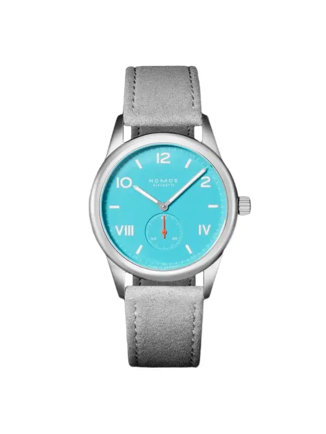 NOMOS Glashütte Club Campus Hand-Wound 38.5mm Stainless Steel and Suede Watch, Ref. No. 724 - Men