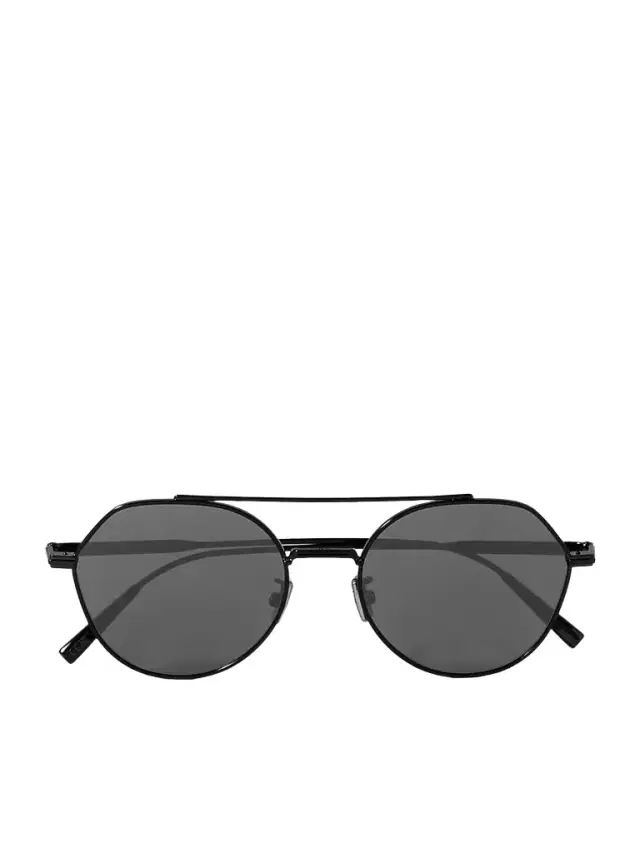 DiorBlackSuit R6U Aviator-Style Metal Sunglasses - Men