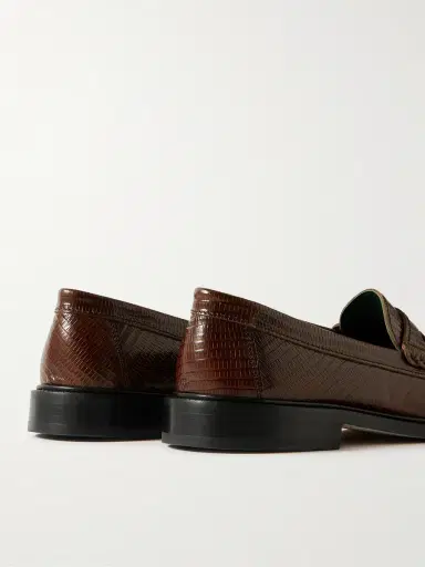 Vinny's Yardee Lizard-Effect Leather Penny Loafers - Men | Thumbnail 5 Vinny's Yardee Lizard-Effect Leather Penny Loafers - Men | Thumbnail 5