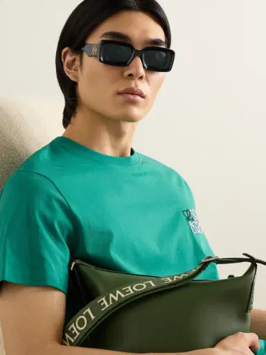 Loewe Anagram Rectangular-Frame Acetate Sunglasses - Men | Thumbnail 2