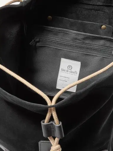 Bleu de Chauffe Camp Leather-Trimmed Suede Backpack - Men | Thumbnail 5 Bleu de Chauffe Camp Leather-Trimmed Suede Backpack - Men | Thumbnail 5