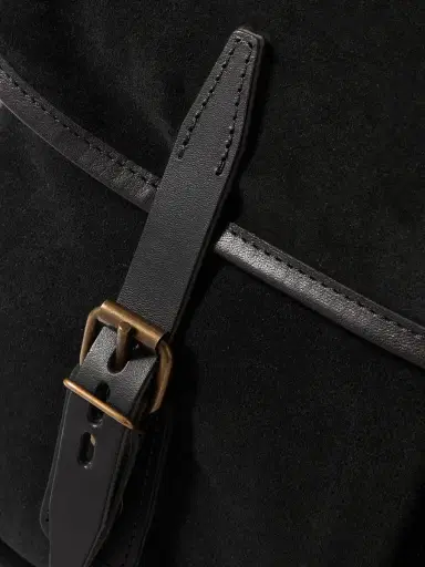 Bleu de Chauffe Musettes Leather-Trimmed Suede Messenger Bag - Men | Thumbnail 4 Bleu de Chauffe Musettes Leather-Trimmed Suede Messenger Bag - Men | Thumbnail 4