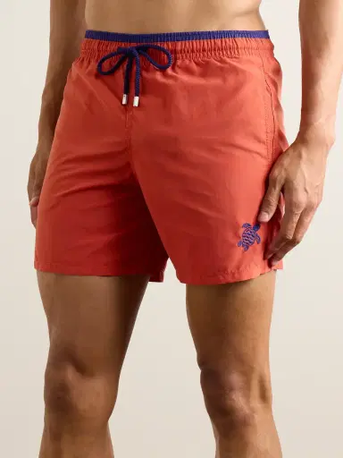 Vilebrequin Moka Straight-Leg Mid-Length ECONYL® Swim Shorts - Men | Thumbnail 2