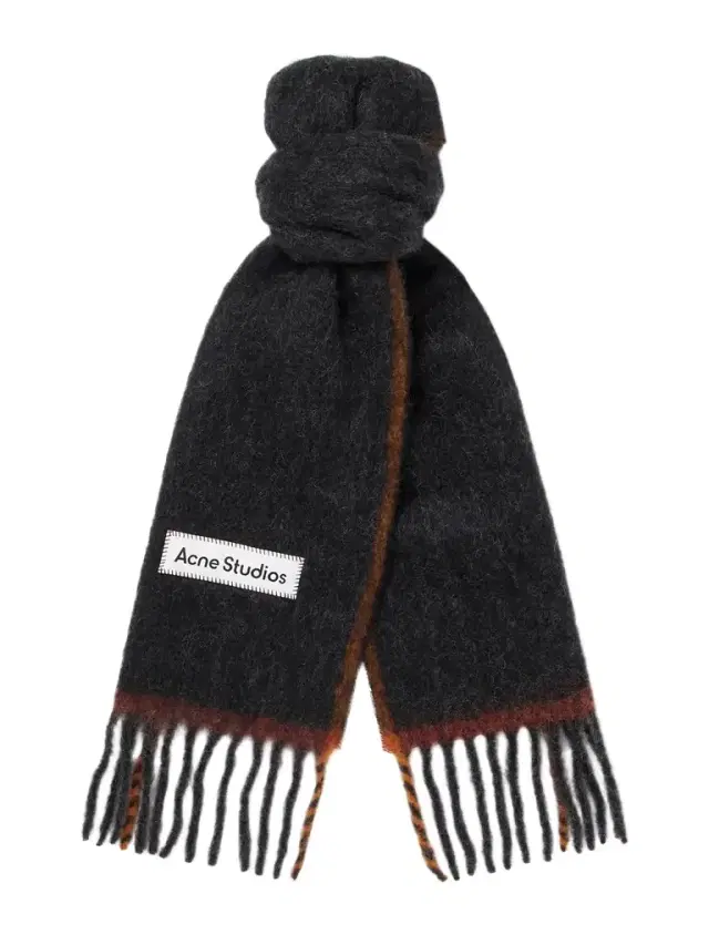 Vally Fringed Knitted Scarf - Men