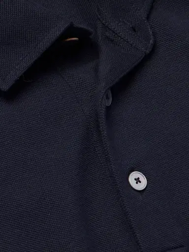 Zegna Cashmere and Silk-Blend Piqué Polo Shirt - Men | Thumbnail 4