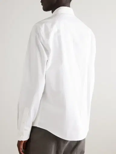 AMI PARIS Button-Down Collar Logo-Embroidered Cotton Oxford Shirt - Men | Thumbnail 4 AMI PARIS Button-Down Collar Logo-Embroidered Cotton Oxford Shirt - Men | Thumbnail 4