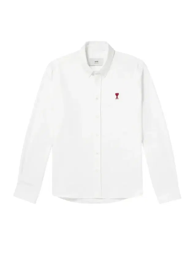 AMI PARIS Button-Down Collar Logo-Embroidered Cotton Oxford Shirt - Men