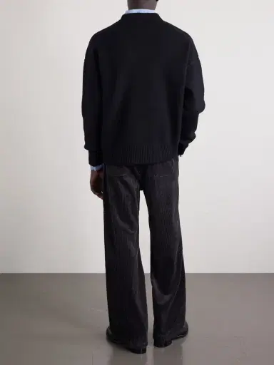 AMI PARIS Logo-Intarsia Virgin Wool Sweater - Men | Thumbnail 4 AMI PARIS Logo-Intarsia Virgin Wool Sweater - Men | Thumbnail 4