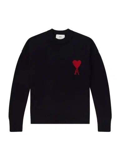 AMI PARIS Logo-Intarsia Virgin Wool Sweater - Men | Thumbnail 1 AMI PARIS Logo-Intarsia Virgin Wool Sweater - Men | Thumbnail 1