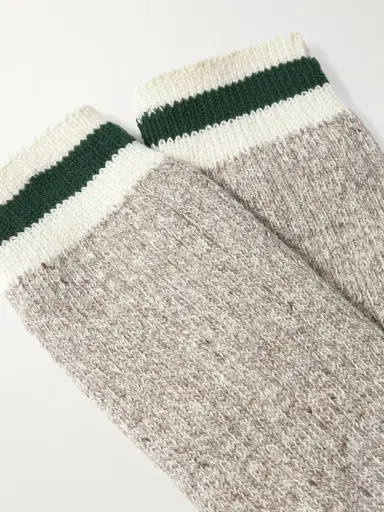 Beams Plus Rag Two-Pack Striped Ribbed-Knit Socks - Men | Thumbnail 2