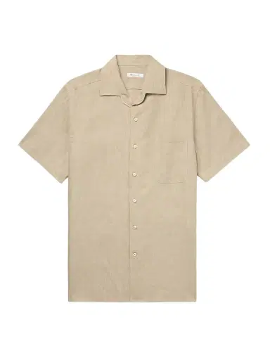 Loro Piana André Camp-Collar Linen Shirt - Men | Thumbnail 1 Loro Piana André Camp-Collar Linen Shirt - Men | Thumbnail 1