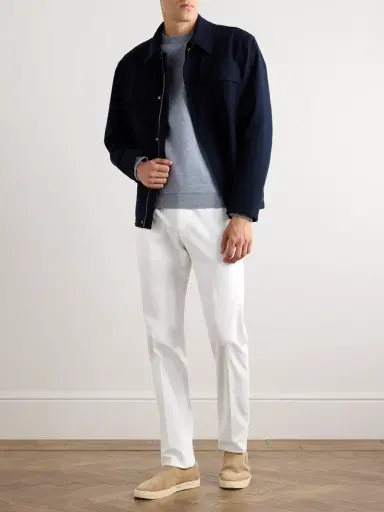 Zegna Straight-Leg Garment-Dyed Stretch-Cotton Twill Chinos - Men | Thumbnail 2