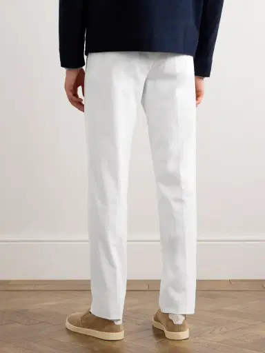 Zegna Straight-Leg Garment-Dyed Stretch-Cotton Twill Chinos - Men | Thumbnail 3