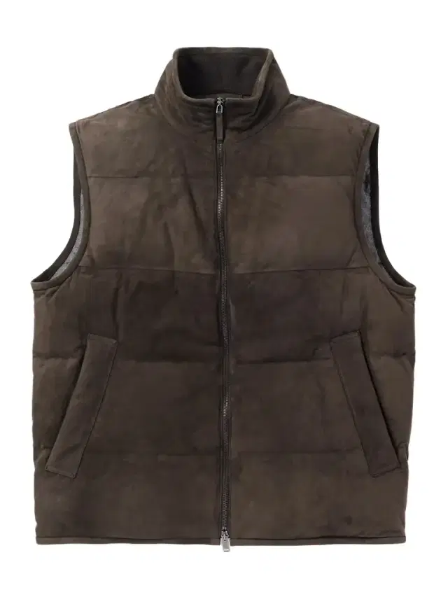 Quilted Suede Down Gilet - Men