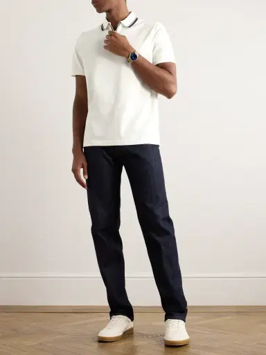 Loro Piana Regatta Stretch-Cotton Piqué Zip-Up Polo Shirt - Men | Thumbnail 2 Loro Piana Regatta Stretch-Cotton Piqué Zip-Up Polo Shirt - Men | Thumbnail 2