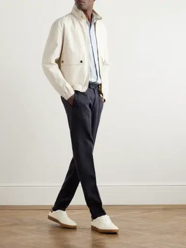 Loro Piana Pantaflat Slim-Fit Straight-Leg Linen-Twill Suit Trousers - Men | Thumbnail 2 Loro Piana Pantaflat Slim-Fit Straight-Leg Linen-Twill Suit Trousers - Men | Thumbnail 2