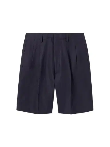 Loro Piana Joetsu Straight-Leg Pleated Cotton and Linen-Blend Twill Bermuda Shorts - Men | Thumbnail 1