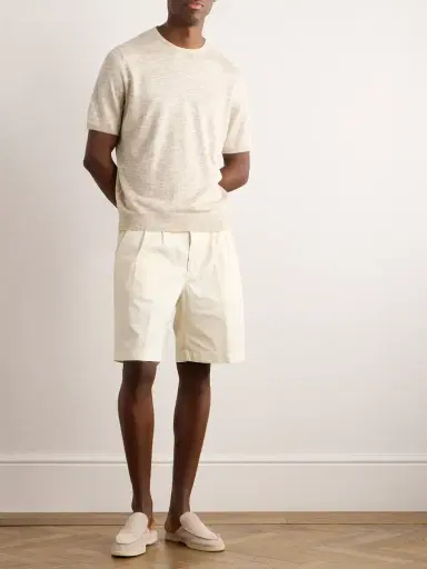 Loro Piana Linen and Silk-Blend T-Shirt - Men | Thumbnail 2