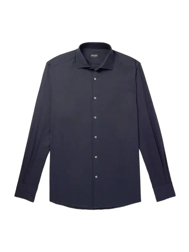 Zegna Cutaway-Collar Cotton and Cashmere-Blend Twill Shirt - Men