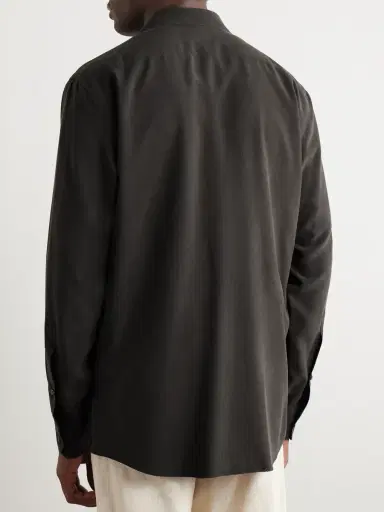 Zegna Garment-Dyed Silk Shirt - Men | Thumbnail 3 Zegna Garment-Dyed Silk Shirt - Men | Thumbnail 3