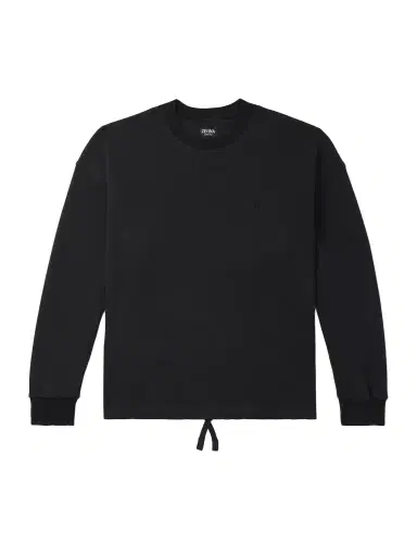 Zegna Logo-Embroidered Cotton-Blend Jersey Sweatshirt - Men | Thumbnail 1 Zegna Logo-Embroidered Cotton-Blend Jersey Sweatshirt - Men | Thumbnail 1