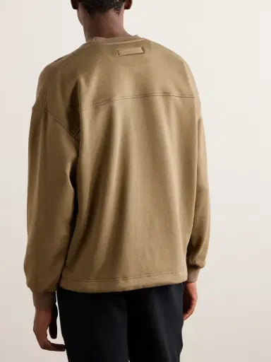 Zegna Logo-Embroidered Cotton-Blend Jersey Sweatshirt - Men | Thumbnail 3