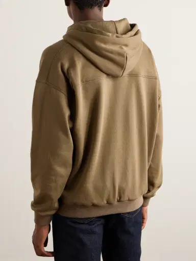 Zegna Logo-Embroidered Cotton-Blend Jersey Hoodie - Men | Thumbnail 3 Zegna Logo-Embroidered Cotton-Blend Jersey Hoodie - Men | Thumbnail 3