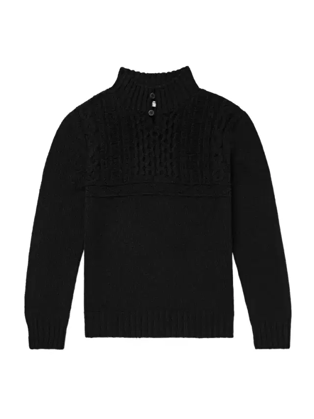 INIS MEAIN Máirtín Beag Galánta Merino Wool and Cashmere-Blend Sweater - Men
