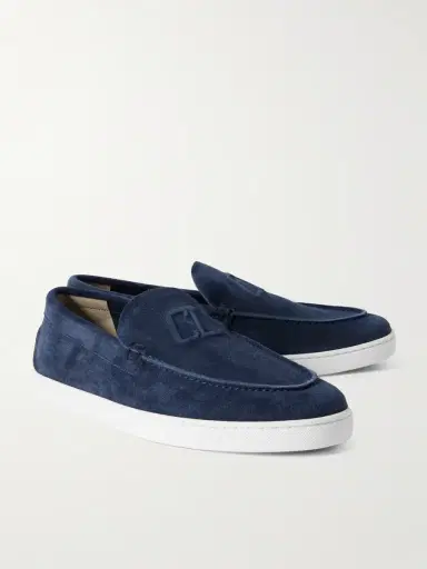 Christian Louboutin Varsiboat Logo-Embossed Suede Loafers - Men | Thumbnail 4 Christian Louboutin Varsiboat Logo-Embossed Suede Loafers - Men | Thumbnail 4