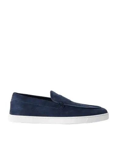 Christian Louboutin Varsiboat Logo-Embossed Suede Loafers - Men | Thumbnail 1 Christian Louboutin Varsiboat Logo-Embossed Suede Loafers - Men | Thumbnail 1