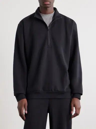 lululemon Steady State Cotton-Blend Jersey Half-Zip Sweatshirt - Men | Thumbnail 3 lululemon Steady State Cotton-Blend Jersey Half-Zip Sweatshirt - Men | Thumbnail 3
