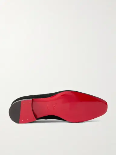 Christian Louboutin Dandysiago Grosgrain-Trimmed Embellished Velvet Loafers - Men | Thumbnail 3 Christian Louboutin Dandysiago Grosgrain-Trimmed Embellished Velvet Loafers - Men | Thumbnail 3