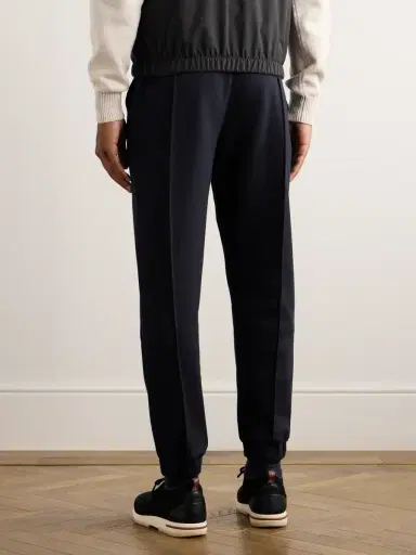 Loro Piana Whitney Tapered Cotton, Silk and Cashmere-Blend Jersey Sweatpants - Men | Thumbnail 3 Loro Piana Whitney Tapered Cotton, Silk and Cashmere-Blend Jersey Sweatpants - Men | Thumbnail 3