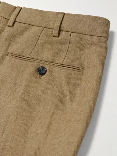 Loro Piana Carlo Straight-Leg Linen-Twill Trousers - Men | Thumbnail 4