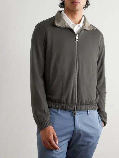 Loro Piana Reversible Windmate® Storm System® Shell and Cashmere Bomber Jacket - Men | Thumbnail 6 Loro Piana Reversible Windmate® Storm System® Shell and Cashmere Bomber Jacket - Men | Thumbnail 6