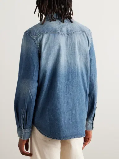 Nili Lotan Travis Denim Shirt - Men | Thumbnail 4 Nili Lotan Travis Denim Shirt - Men | Thumbnail 4