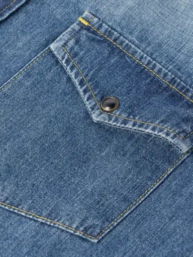 Nili Lotan Travis Denim Shirt - Men | Thumbnail 6 Nili Lotan Travis Denim Shirt - Men | Thumbnail 6