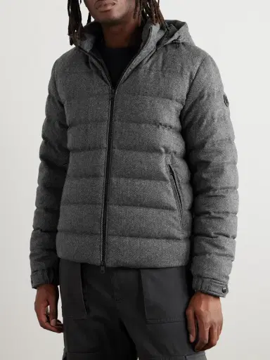 Moncler Arneb Herringbone Virgin Wool-Blend Hooded Down Jacket - Men | Thumbnail 3 Moncler Arneb Herringbone Virgin Wool-Blend Hooded Down Jacket - Men | Thumbnail 3